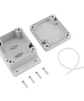 Weatherproof Electrical Junction Box 89x59x35mm IP65 Fire Retardant Enclosure with screws and seal for control panels.