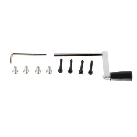 Router Lift Kit For DIY Woodworking Table With Beefy 4 Jaw Clamping Base And Crank Handle For Small Trimming Routers Fits 64 To 66mm Motors Heavy Duty Aluminum Construction And Easy Install, hardware set