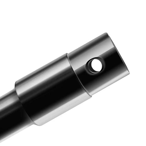 Close-up of heavy duty post hole auger drill bit with 7/8 inch shaft and 31 inch length plus 20 inch extension for gas powered augers.