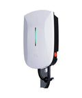 Premium Level Two Electric Vehicle Charger With J1772 Connector and Adjustable Wall Box EVSE mounted on a wall.