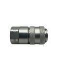 Beefy Heavy Duty Steel Test Port Quick Coupler For Diagnostic Tools With Female Pipe Thread 1/8 Inch Body Size And 1/8-27 NPTF Thread