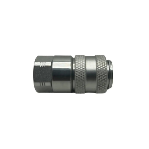 Beefy Heavy Duty Steel Test Port Quick Coupler For Diagnostic Tools With Female Pipe Thread 1/8 Inch Body Size And 1/8-27 NPTF Thread