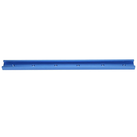High Precision Miter Track Jig With Aluminum T Slot Track 800mm Router Table Guide shown in anodized blue aluminum