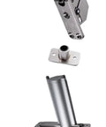 Built Damn Tough Heavy Duty 360 Degree Rotating Pivot Hinge For Invisible Doors with floor spring components and steel finish.