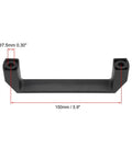 Front view of black Plastic Pull Handles 150Mm Hole Centers For Luggage And Equipment, 170Mm Overall Length, 2 Pack without screws.