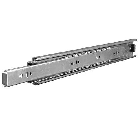 DuriSlide 4500 Medium Duty Ball Bearing Drawer Slide Pair, 22 Inch, zinc finish, side view, showing half inch side clearance