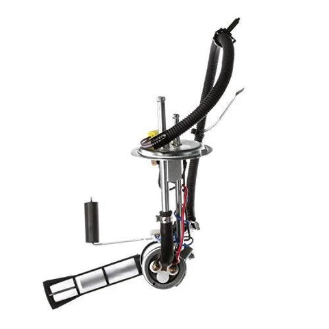 Front view of Fuel Pump Assembly HP10148 for cars and trucks with quiet metal tube hangers and durable construction.