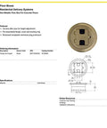 Preassembled Flange Cover And Leveling Ring For Floor Boxes Poured In Concrete With 15A 125V Outlet Included Brass Fits RF400 Floor Box