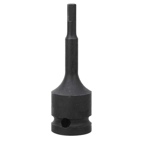 Front view of a 1/2-inch hex bit socket adapter (42CrMo alloy) for impact wrenches.