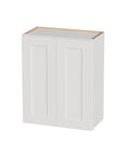 Wall Mounted Laundry Room Cabinet With Doors And Shelves White Shaker Finish Solid Wood RTA Medicine Storage Cabinet 24W 30H 12D Inches Space Saving