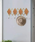 Super Solid Wrought Iron Wall Mount Coat Hook With Drop Dead Gorgeous Glass Accent Sphere Heavy Duty Bracket with hat attached.