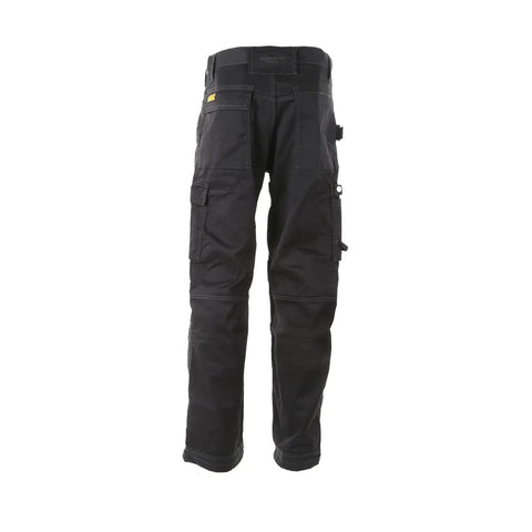 Stretch Work Pants For Men Black 38x31 With Reinforced Knee Pad Pockets, Cargo Side Pockets, Hammer Loop, Phone Pocket, Ruler Pocket And Back Pockets For Maximum Comfort And All Tasks Durability.