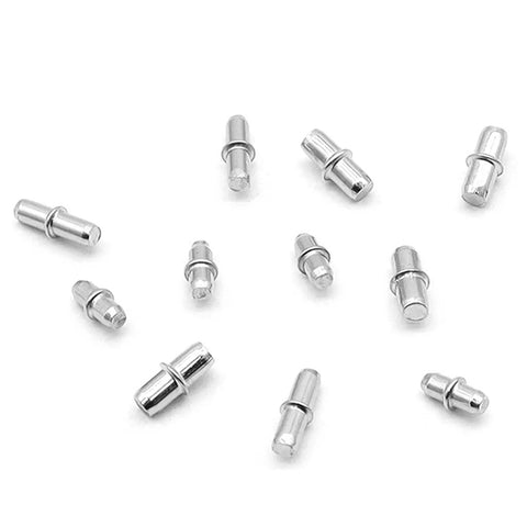 50 Pcs I Shape Shelf Pegs Pins Set For Cabinets Bookshelves And Furniture Brackets Durable Nickel Plated Metal