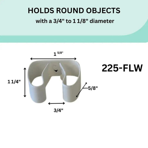 Rock Solid Spring Grip Clips 6 Pack Heavy Duty Steel Pegboard Organization For Flashlights And Cables Holds 3/4 To 1 1/8 Inch With Screws White Top Shelf Made In Usa Works Like A Charm Easy Hang Keeps Shop Neat