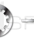 2000 PCS Half Inch 18 8 Stainless Steel Internal Tooth Lock Washers side and top view for secure fastening.