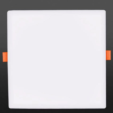 VOGHMOLD 9W Square LED Recessed Light, 720LM Frameless Downlight AC85-265V Spotlights with orange clips for easy installation.
