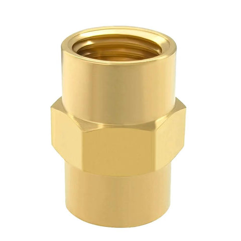 Brass NPT female coupler fittings for industrial use, durable and corrosion-resistant, designed for water, oil, and air applications.