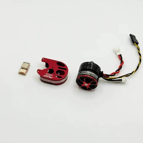 2 In 1 ESC And Motor Micro FOC Brushless System For Axial SCX24 And AX24 Upgrades laid out showing components and wiring