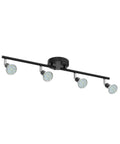 LED Track Lighting Kit 24.8 Inch Black Four Light Ceiling Spotlight With Flexible Rotatable Heads Includes Four GU10 LED Bulbs 4W Daylight White 5000K 400LM Dope Look For Any Room