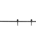 6-Foot Sliding Barn Door Roller Track Kit with Carbon Steel Hardware and POM Rollers shown installed with brackets