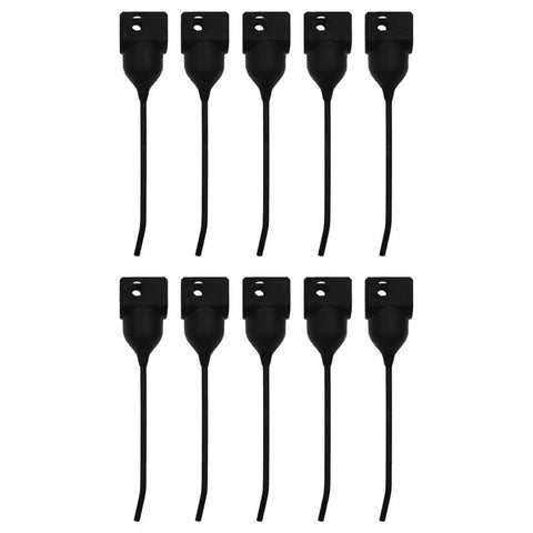 Ten Heavy Duty Hay Rake Teeth Set With Rubber Mounted Teeth For One And Five Eighths Inch Bar Rakes Fits 96R1 Parallel Bar Rakes Replaces 96R1 RRT501 65609 Ten Inch Tine Length 9/32 Inch Wire One And Eleven Sixteenth Inch Yoke Width Black