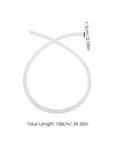 Silicone Steamer Tube 39 Inch Heat Resistant Steam Hose For Home Sauna Conduit Replacement Flexible 0.4 Inch Inner Diameter