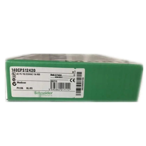 Heavy Duty PLC Power Supply Module For Automation Control Systems, 24V DC Output, 120 To 240V AC Input, Replacement Part 140CPS12420, Fits Standard Rack Mount, Built For Reliable Industrial Performance.