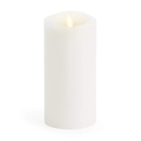 Flameless Pillar Candle Large 6.5 Inches Unscented With Real Flame Effect Flickering LED Battery Operated Candle Melted Edge Smooth Wax For Cozy Home Decor Ambience