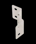 Side view of 10pcs Foldable Right Angle Cabinet Hinges 6 Hole Silver Iron For DIY Furniture Cabinets And Drawers Clamping 24mm Board Hinge