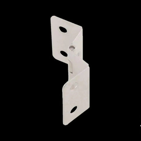 Side view of 10pcs Foldable Right Angle Cabinet Hinges 6 Hole Silver Iron For DIY Furniture Cabinets And Drawers Clamping 24mm Board Hinge