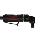Straight Shooting Pneumatic Right Angle Die Grinder With 12000 Rpm Variable Speed Throttle And 1 Hp Air Motor Featuring 360 Degree Rotating Air Inlet and durable composite housing.