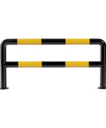 Heavy Duty U Shaped Guardrail Safety Barrier For Garages And Industrial Spaces Protect Walls And Cars With A Double Layer Anti Collision Bar Beefy Rugged Build Yellow With Black Stripe Industrial Grade Steel 150x60cm