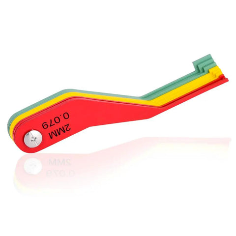 9 Piece Metal Brake Pad Gauge Set Quick Go No Go Tool To Measure Brake Pad Wear For Most Cars Color Coded Thickness Gauge 2mm To 12mm