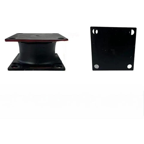 Rugged Rubber Mount For Vibratory Plate Compactors 150x120x80x16 Fits Various Models Boosts Vibration Dampening And Longevity For Heavy Duty Earthwork Projects black rubber mount with four bolt holes