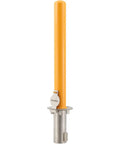 No Sweat Removable Round Security Bollard 36 Inch By 6 Inch Heavy Duty Yellow Steel Post With Flush Mount Base