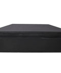 Heavy Duty Workhorse 46 Inch Trailer Tongue Tool Box Solid Steel Storage Chest featuring a rugged black exterior.