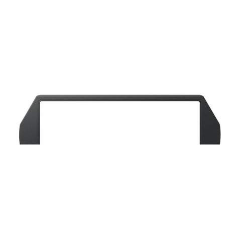 JiGiU black aluminum rectangular pull handle, 180mm hole spacing for 40 Series extrusion, front view