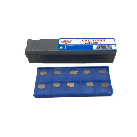 Grooving Slotting Cut Off Lathe Tool Holder With Half Inch Shank ZQ1212R2 And 10 SP200 Carbide Inserts in packaging