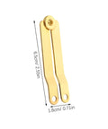 Heavy Duty Lid Hinges for Boxes in Iron with Elegant Golden Finish, 10 Pack, shown with dimensions of 6.5cm by 1.8cm