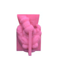 Side view of pink Girl Flower Pot Mold Silicone Planter and Candle Holder for Concrete and Epoxy Resin Craft
