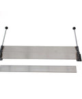 Portable 18-Inch Sheet Metal Brake for 18-Gauge Mild Steel with aluminum frame and adjustable 0-90 degree bend, top view