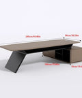 Top Tier Executive Computer Desk For Modern Home Office Workstation Featuring Rock Solid Build And Sleek Smooth Surface with dimensions 240x180x75cm.