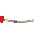 24 Inch Stainless Braided Propane Pigtail Connector High Flow for Regulators, Standard 200K BTU or High Flow 400K BTU