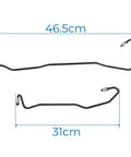 Dodge Grand Caravan 2011-2020 Chrysler Town Country 2011-2016 Ram CV 2013-2015 Hard Hydraulic Rack And Pinion Transfer Line Black Iron sizes