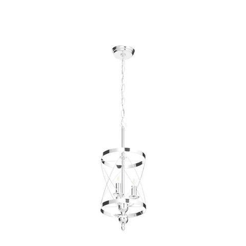 Chandelier Industrial Pendant Light With Chrome Finish, 3 Light Cylinder Metal Shade, Dope Modern Ceiling Fixture
