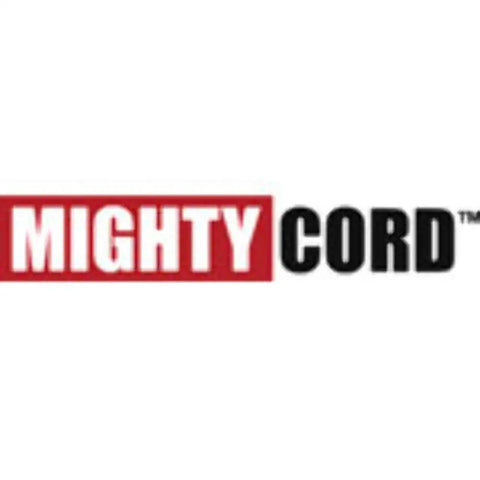 Logo for Mighty Cord 30 Amp Outdoor Extension Cord With Grip Handle 10 Ft Red Heavy Duty Rubber Jacket Finger Grip End Ideal For RVs Campers