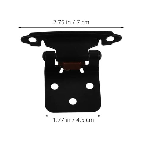 Self Closing Spring Loaded RV Door Hinge Set For Camper Cabinets And Doors Heavy Duty Steel Half Overlay Semi Concealed Design