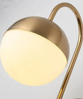 Retro Industrial Wall Sconces Featuring White Glass Ball Shades And Durable Iron Base To Amp Up Any Room For Bathroom Vanity Or Bedroom Decor Hardwired Wall Lamps With Warm Vibe For Living Room close-up of gold frame and white glass ball shade