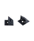 One Hundred Plastic Drawer Wedges With M4 Self Tapping Screws For No Sweat Furniture Repair And Tight Cabinet Slider Fixes Rock Solid Fixing Blocks, black plastic drawer supports side view.