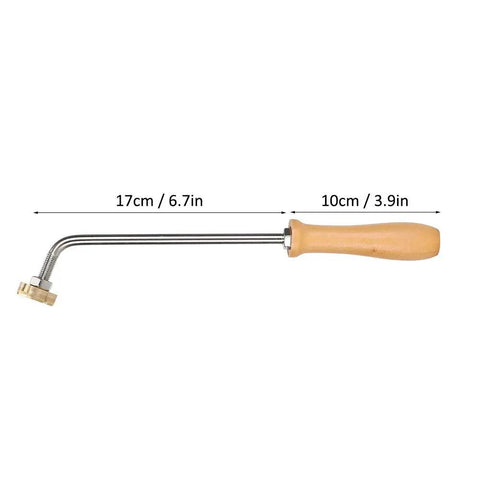 Top Shelf Molding Machine For Smooth Wood Bread And Leather Stamping With Zero Sweat, brass craft press with wooden handle, 17cm long.